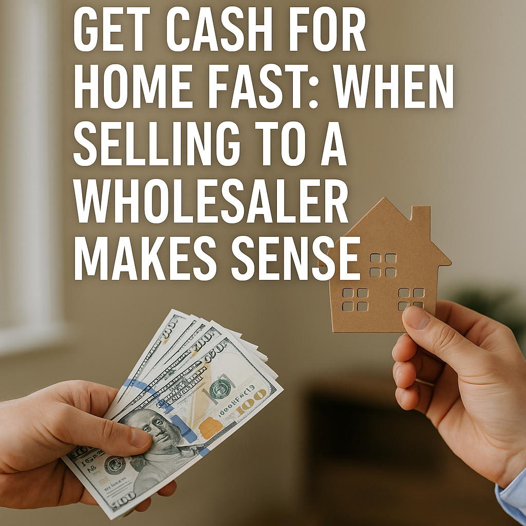 A high-quality, relevant image for an article about: Get Cash for Home Fast: When Selling to a Whole