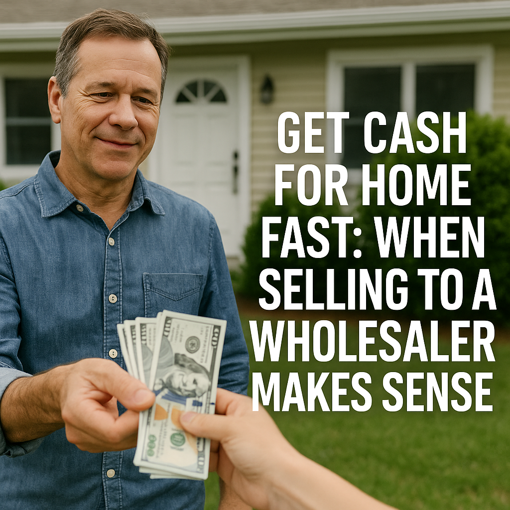 A high-quality, relevant image for an article about: Get Cash for Home Fast: When Selling to a Whole